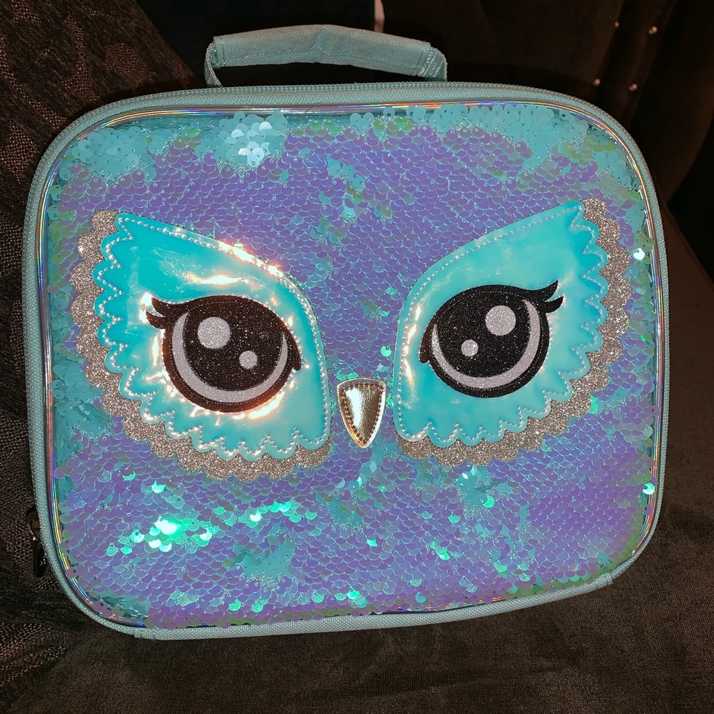 Sequins Justice backpack and lunch kit set
